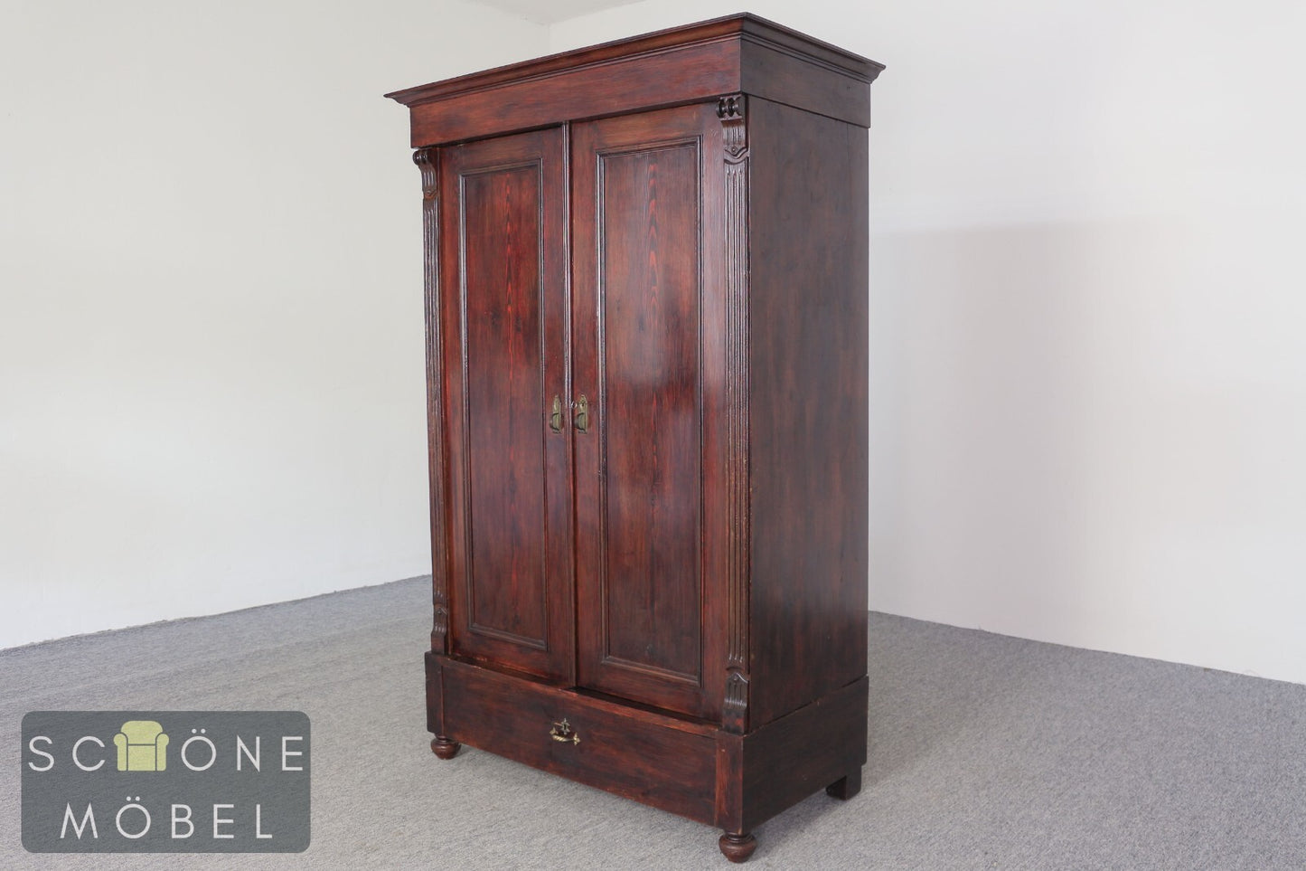 Antikstil Kleiderschrank Vintage Garderobe Gründerzeit Stil Schrank