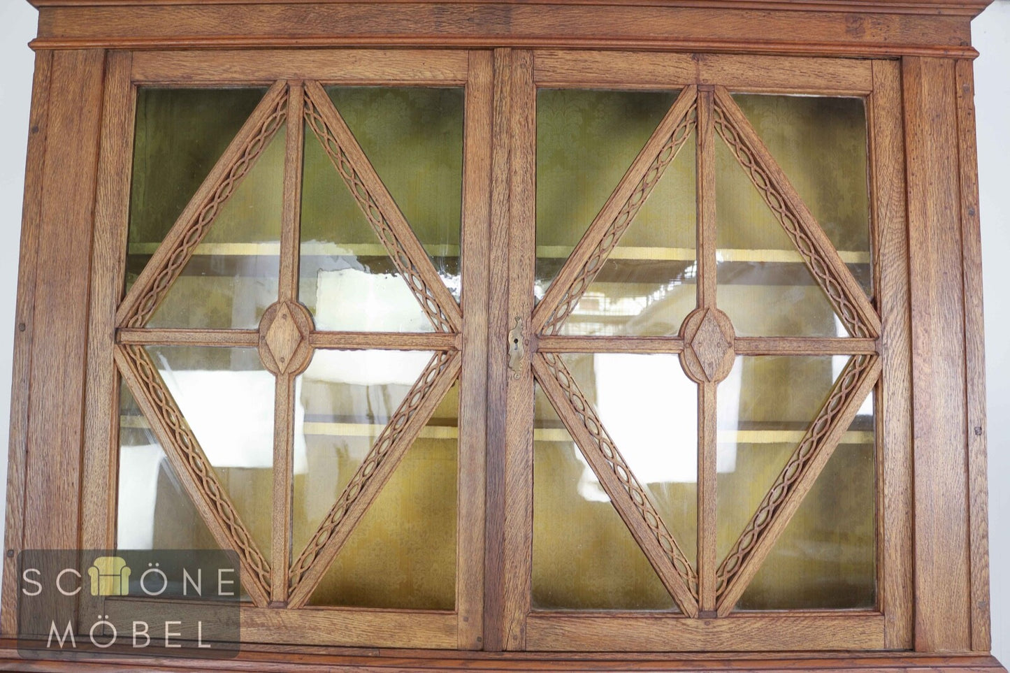 Schöne Antik Stil Vitrine Glasschrank Englisches Design Kommode Geschirrschrank