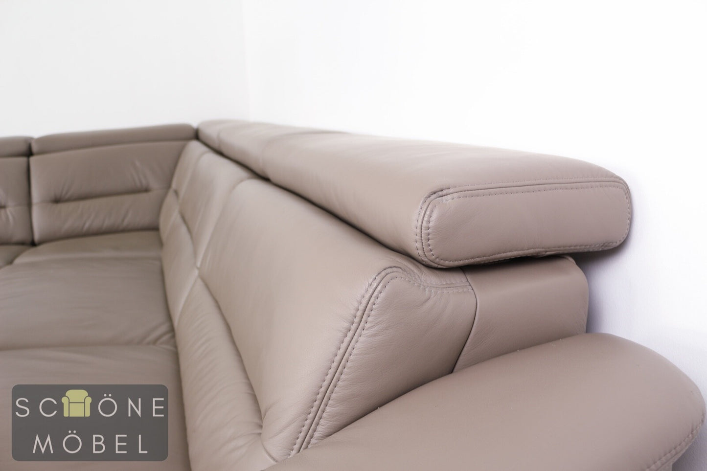 Bequemes Designer Ecksofa Ledersofa Echtleder Sofa Moderne Couch Leder 5 sitzer