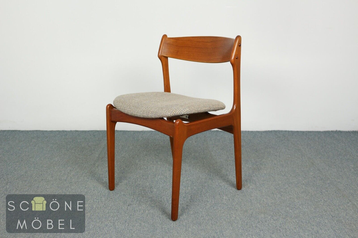 Danish Design Erik Buch Vintage Stühle Mid Century Retro Essstühle Oddense Mask.