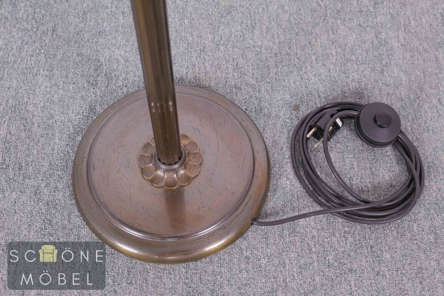 Schöne Antik Stil Stehlampe Lampenschirm Lampe E27 Fassung Schalter Messing