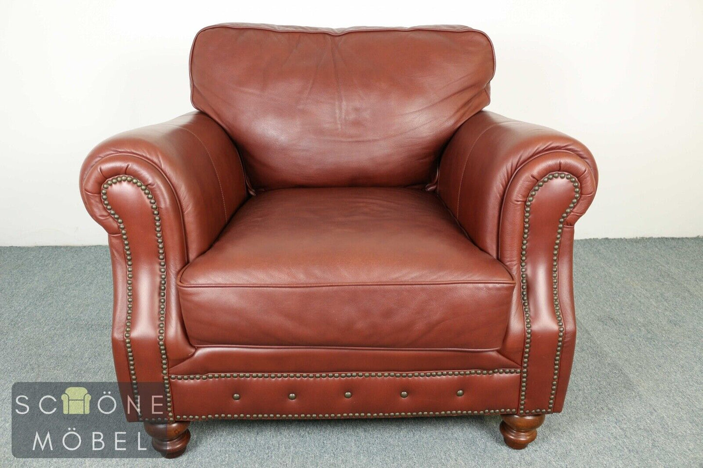 Encore Home Design Ledersessel Echtleder Sessel 1er Leder Armchair Chesterfield