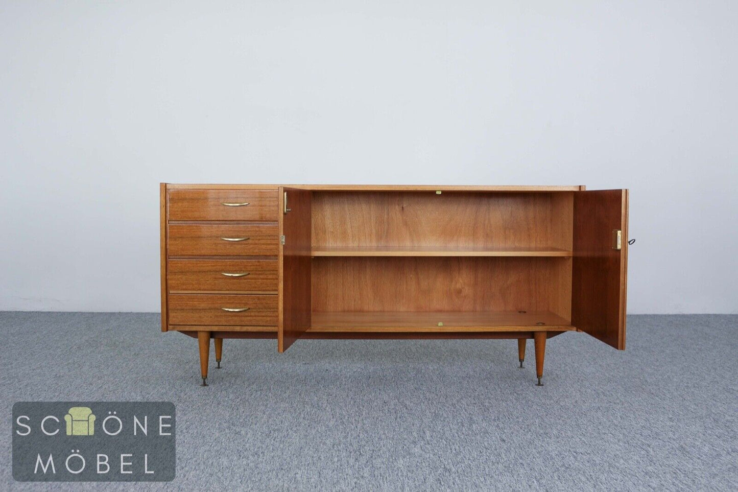 Vintage DDR Sideboard Mid Century Kommode Anrichte Retro TV-Board 60er 70er Jahr