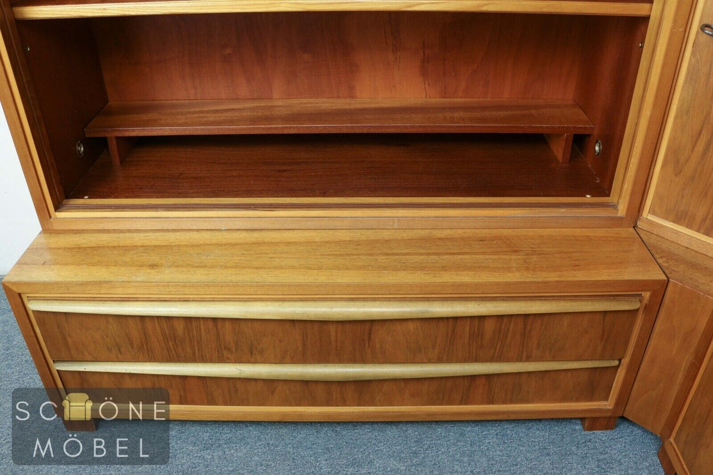 Brumax Vintage Bücherschrank Bücherregal Regal Shelf Bibliothek Eckschrank