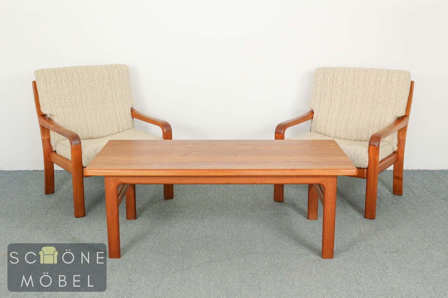Zeitloses Danish Design 3er Sofa Vintage Couch Mid Century Retro 3 Sitzer Teak