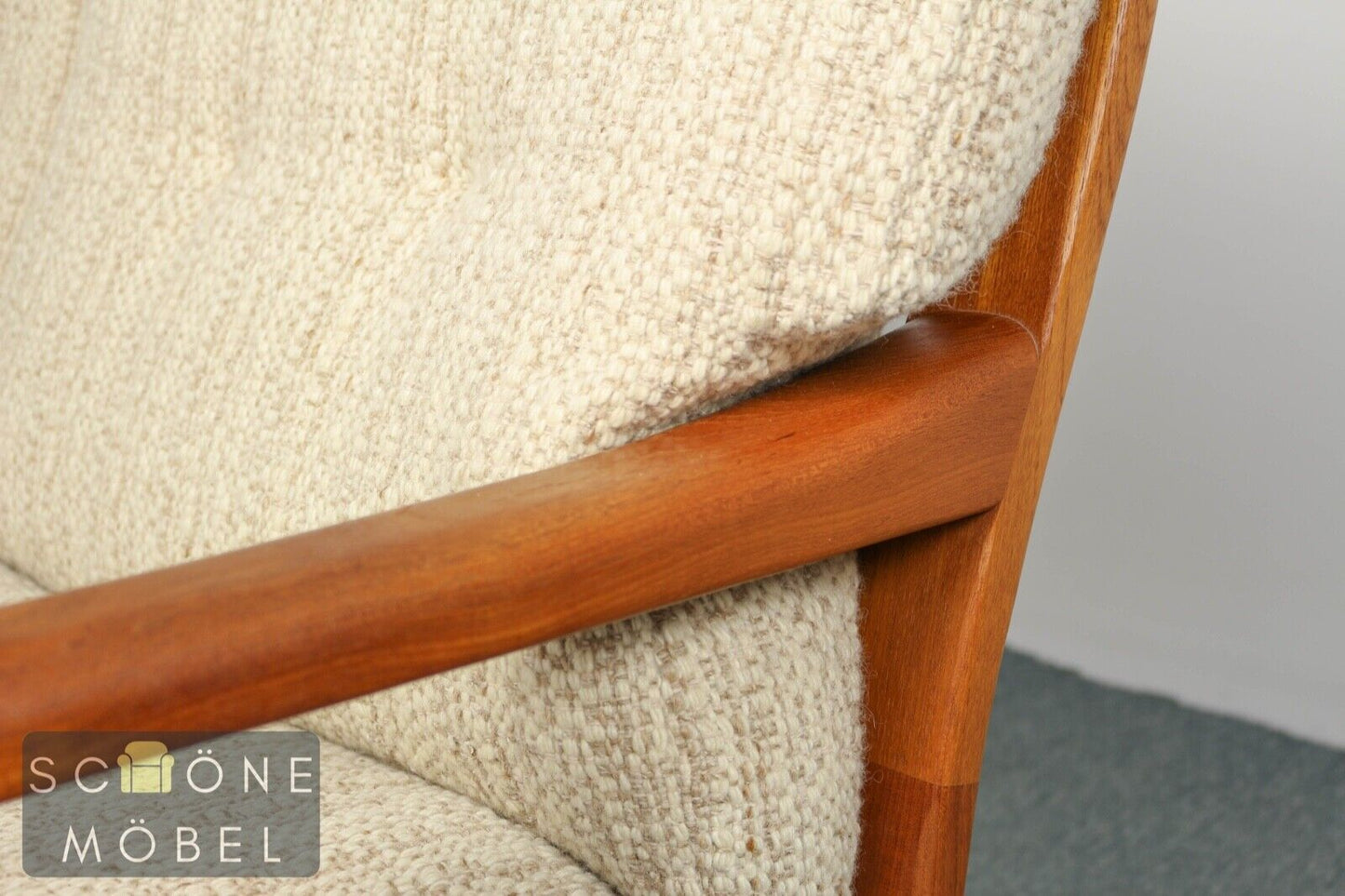 Zeitloses Danish Design 3er Sofa Vintage Couch Mid Century Retro 3 Sitzer Teak