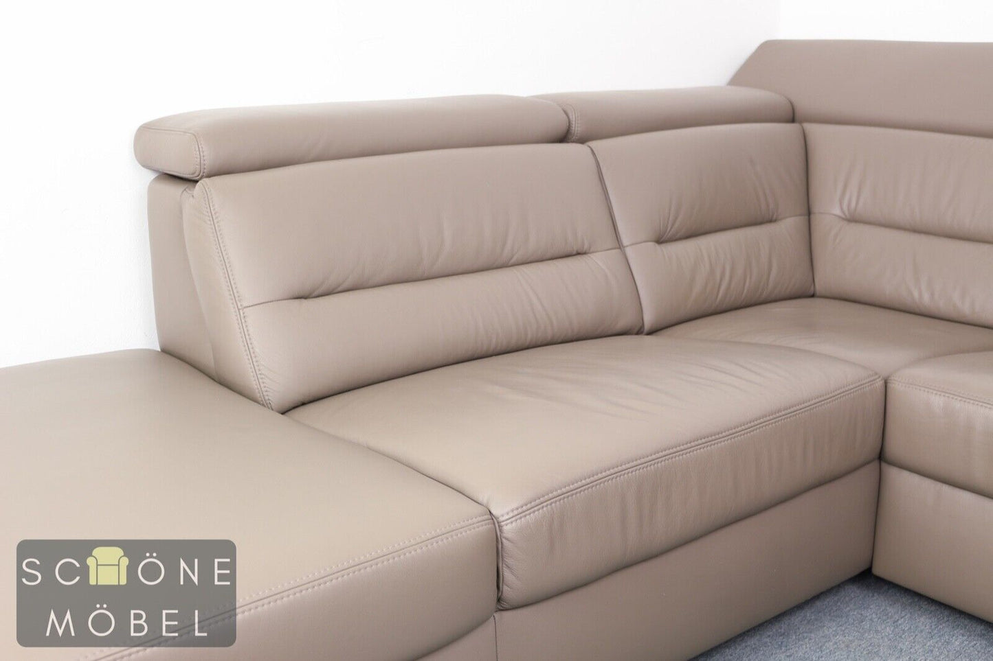 Bequemes Designer Ecksofa Ledersofa Echtleder Sofa Moderne Couch Leder 5 sitzer