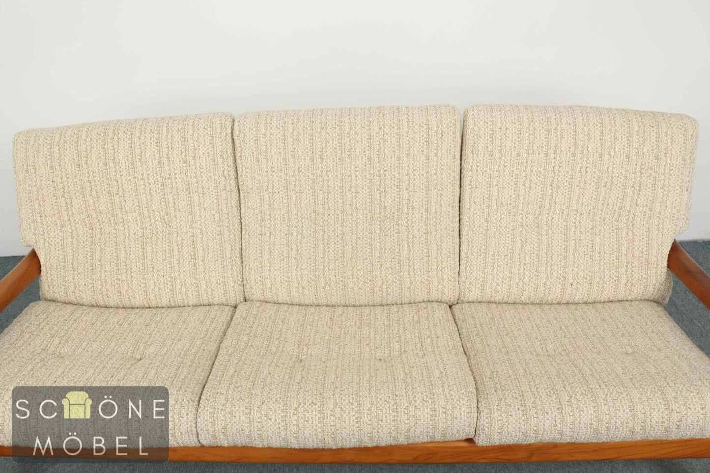 Zeitloses Danish Design 3er Sofa Vintage Couch Mid Century Retro 3 Sitzer Teak