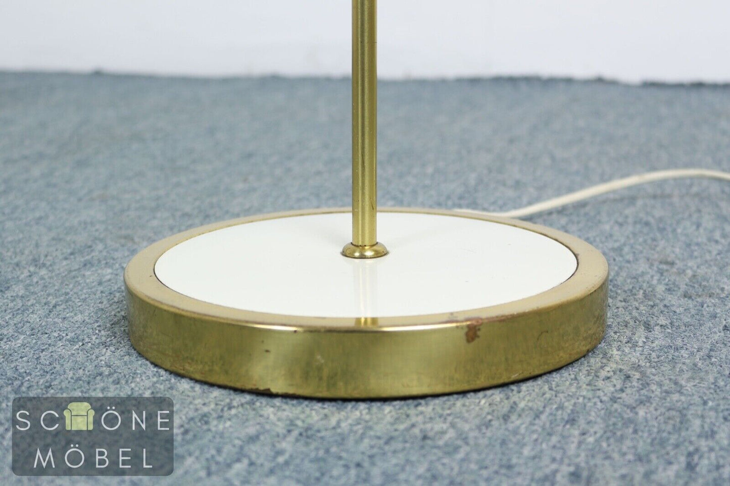 Hübsche Vintage Retro Stehlampe weißer Lampenschirm Lampe E27 Fassung Schalter