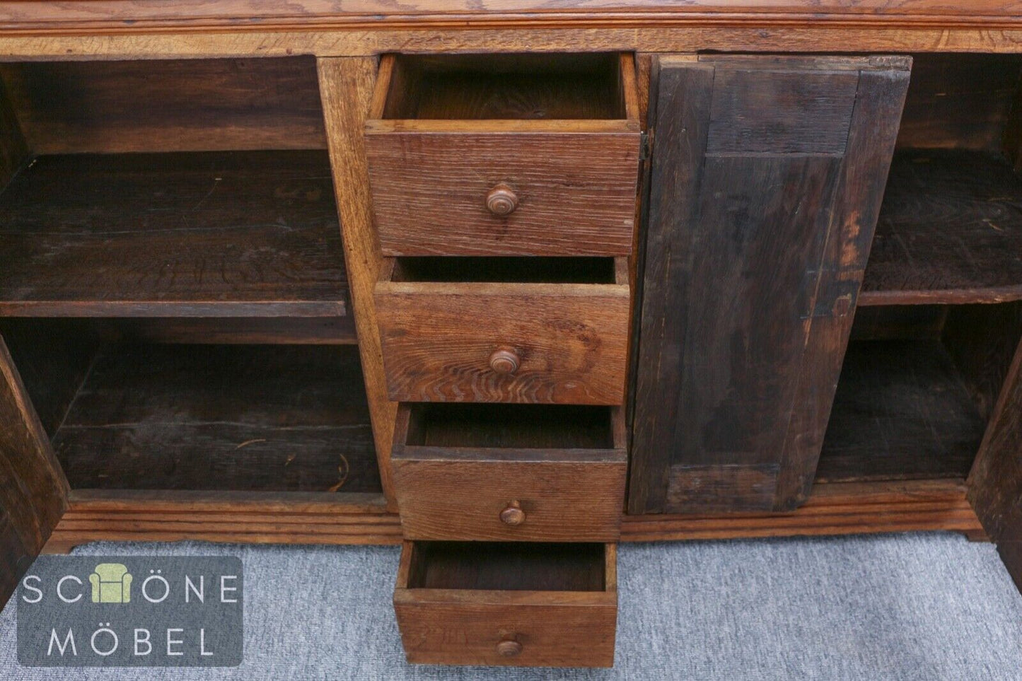Schöne Antik Stil Vitrine Glasschrank Englisches Design Kommode Geschirrschrank