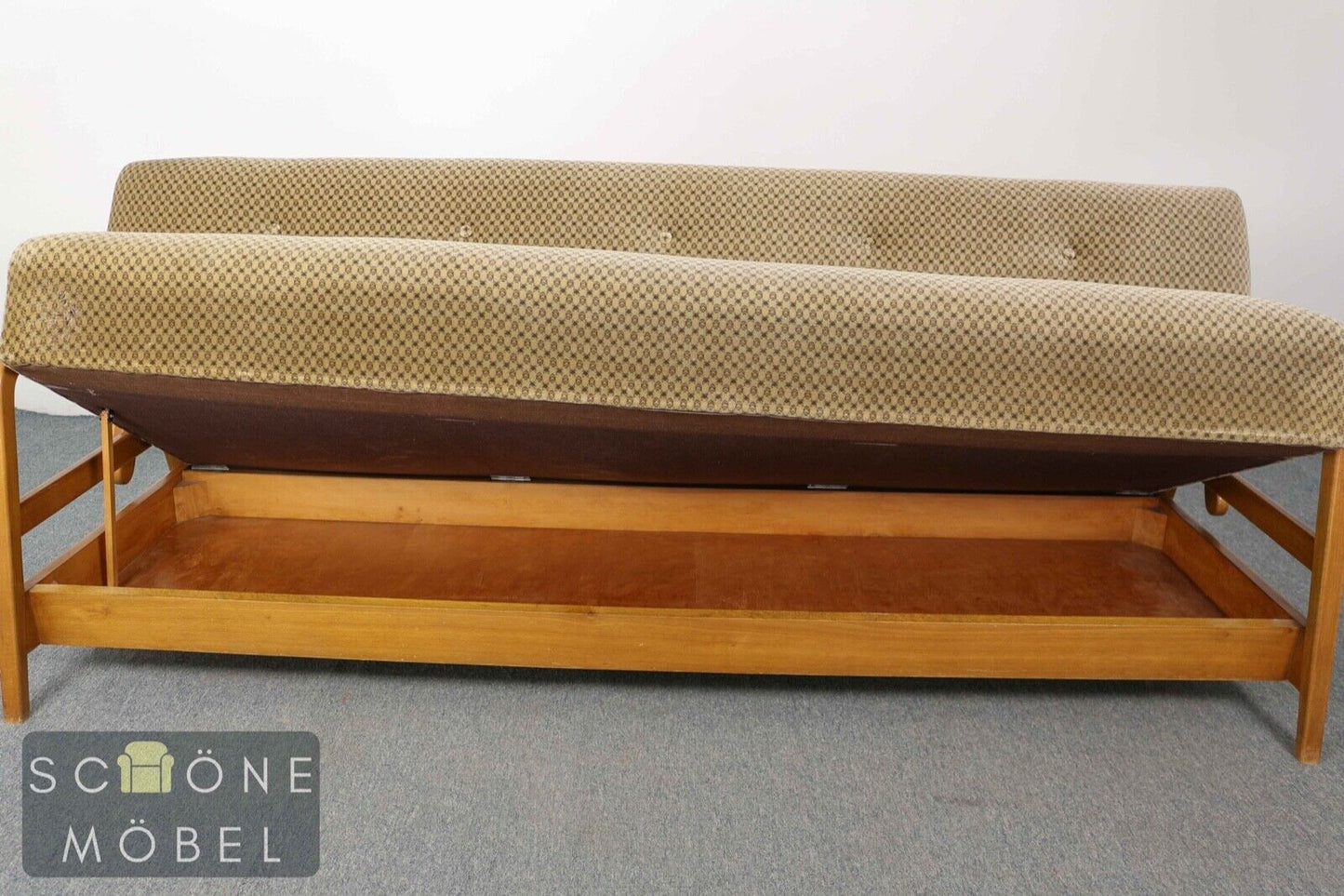 Mid Century Klappsofa 3er Sofa Vintage Schlafsofa Retro 3 Sitzer Couch Daybed