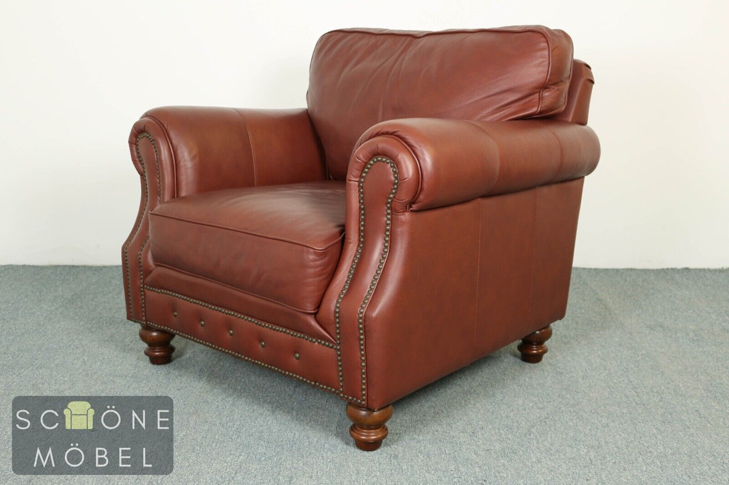 Encore Home Design Ledersessel Echtleder Sessel 1er Leder Armchair Chesterfield