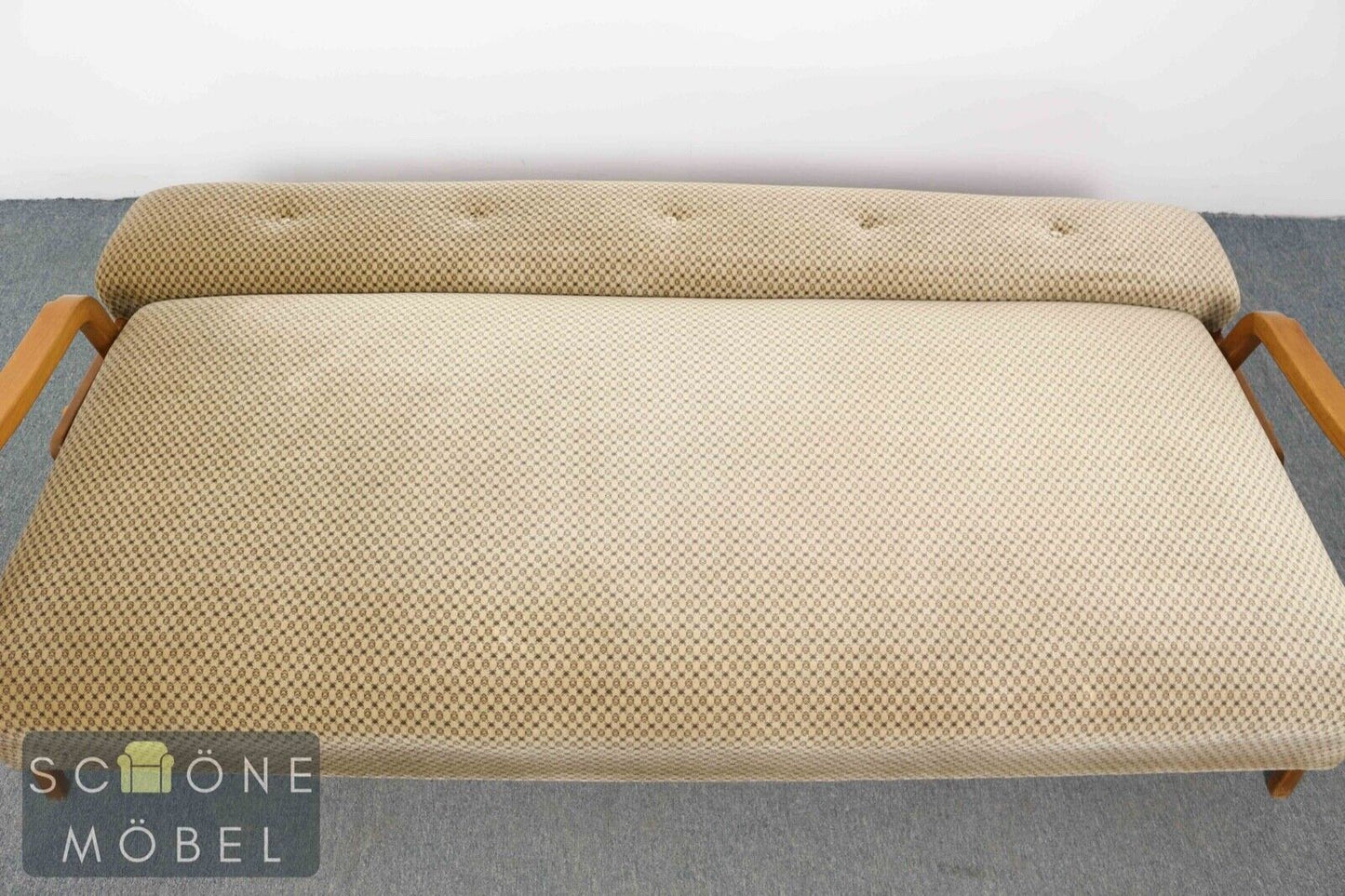 Mid Century Klappsofa 3er Sofa Vintage Schlafsofa Retro 3 Sitzer Couch Daybed