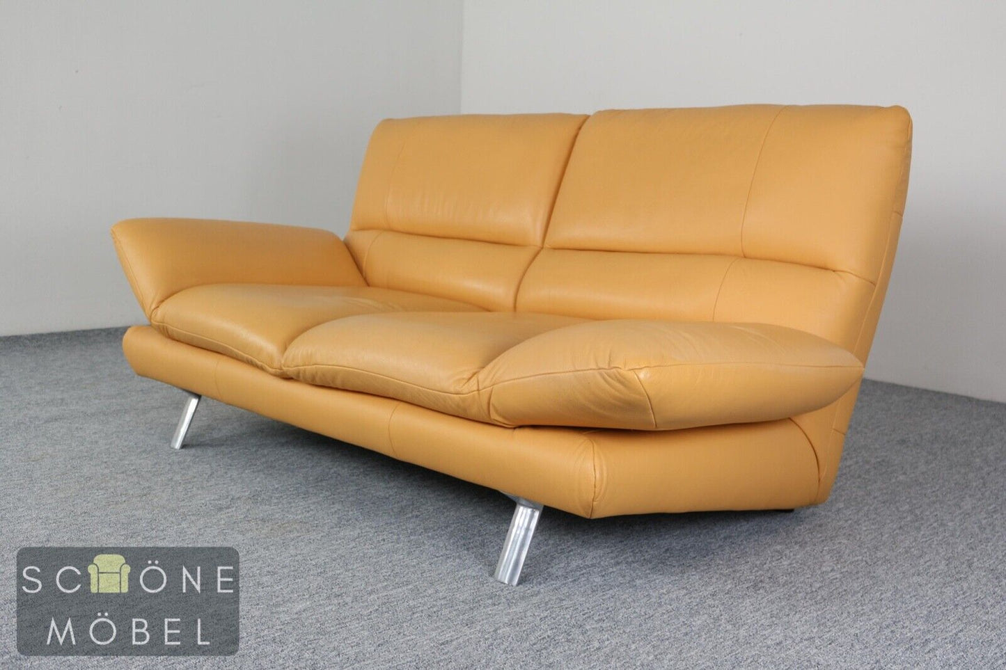 Schönes Designer Ledersofa Echtleder 2er Sofa Moderne Couch Leder 2 sitzer
