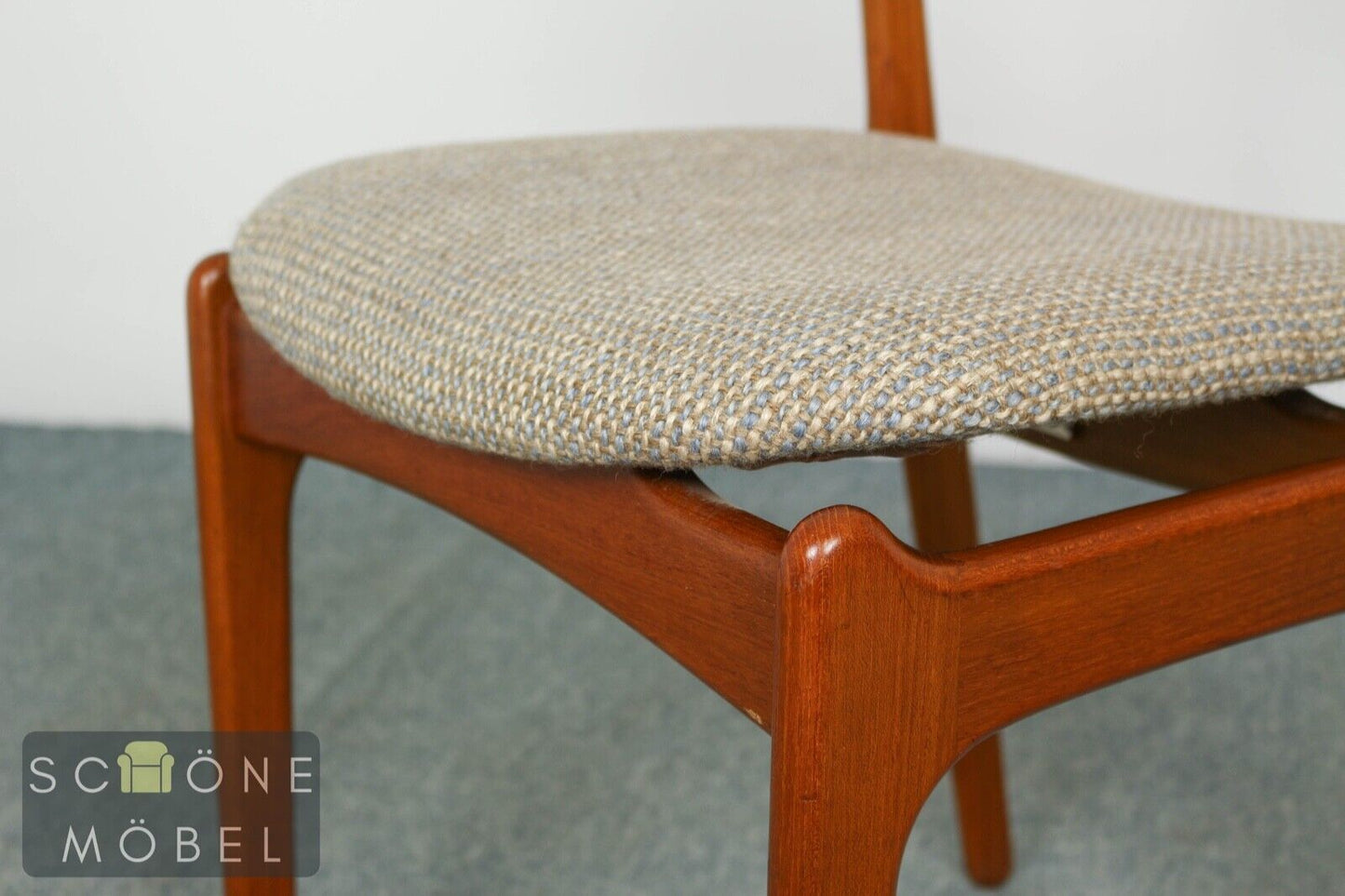Danish Design Erik Buch Vintage Stühle Mid Century Retro Essstühle Oddense Mask.