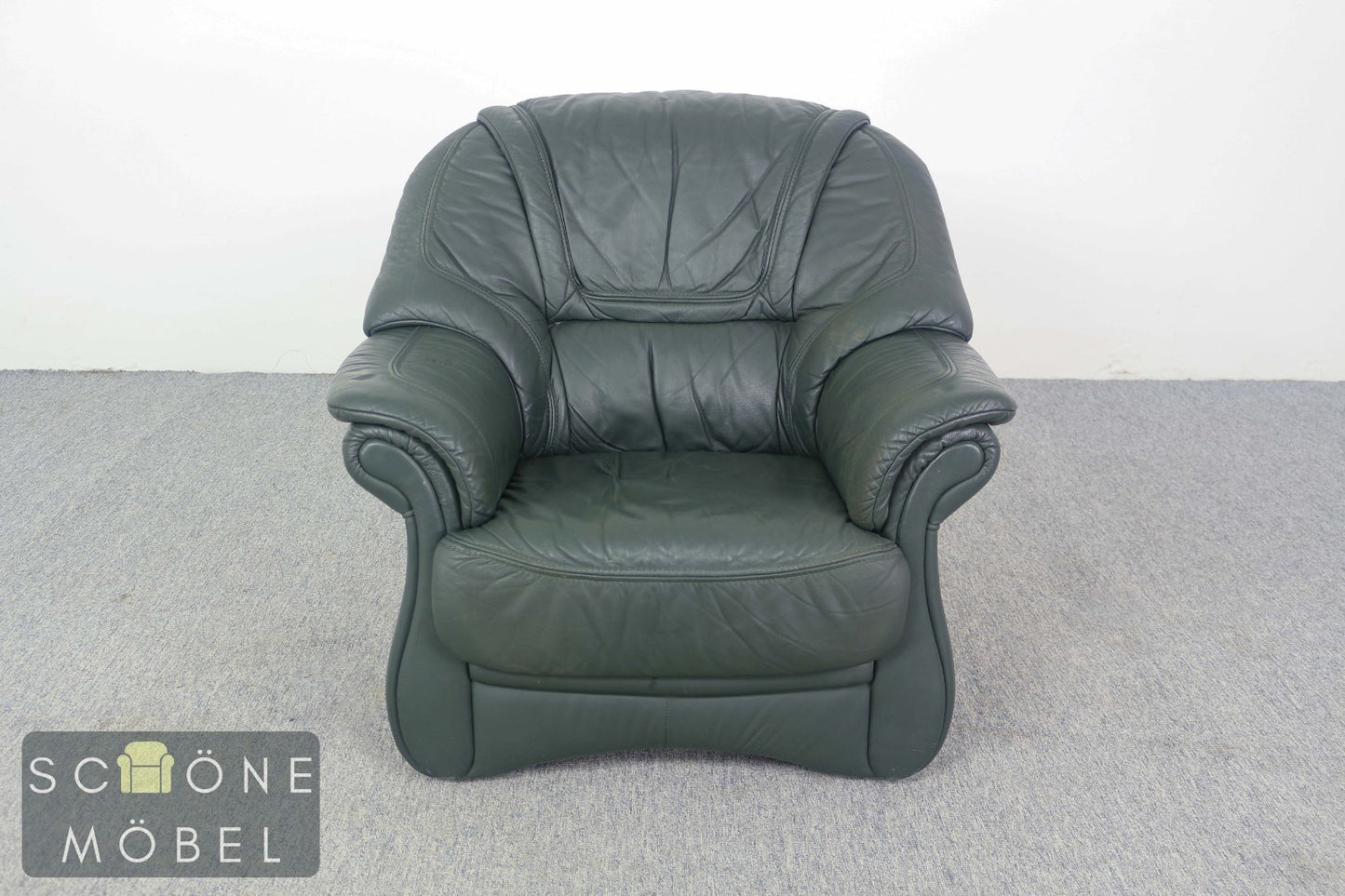 Bequemer Elastoform Leder Sessel Echtleder Armchair Fernsehsessel Moderner Stil
