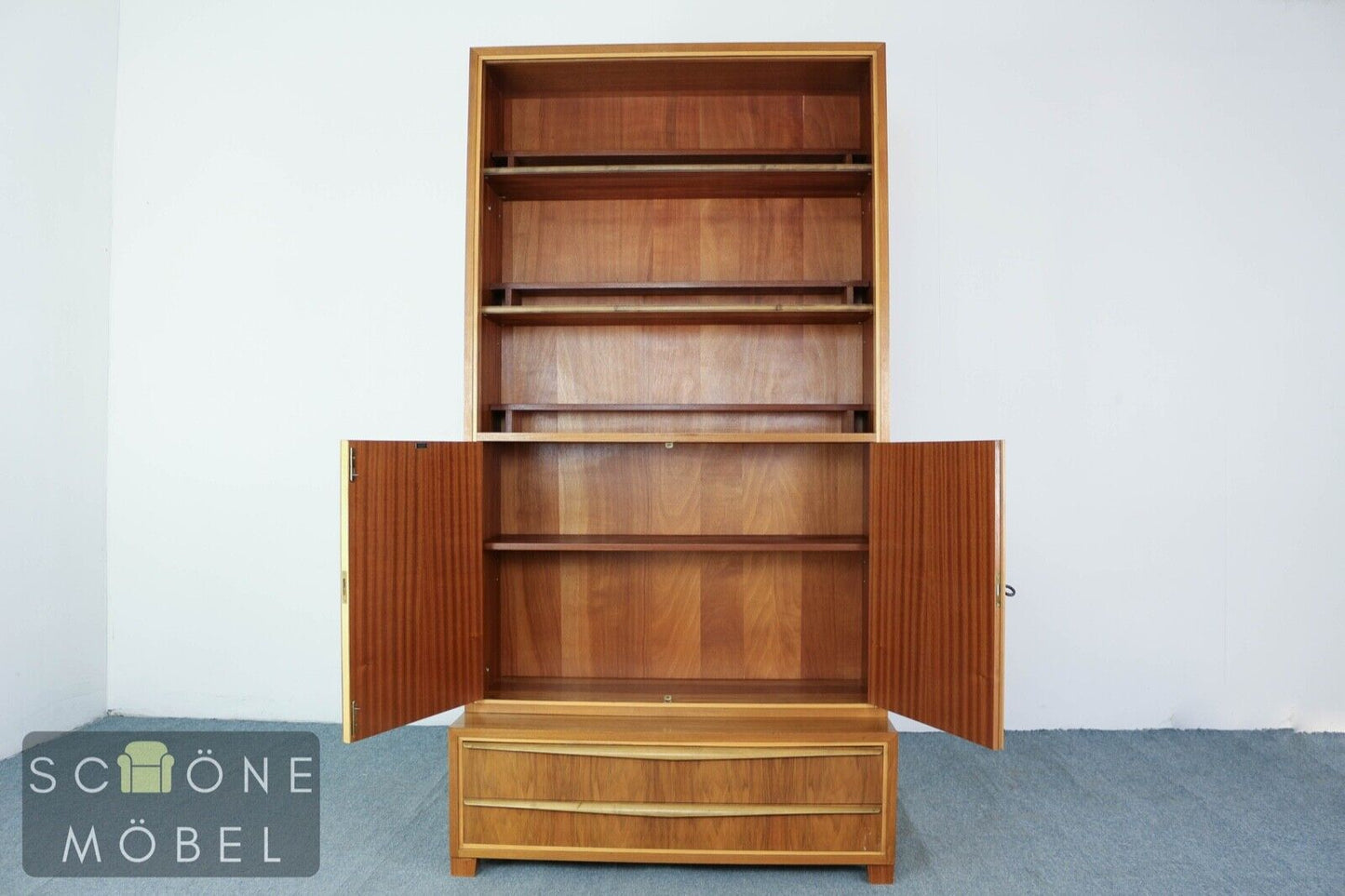 Brumax Vintage Bücherschrank Bücherregal Regal Shelf Bibliothek Wohnzimmer