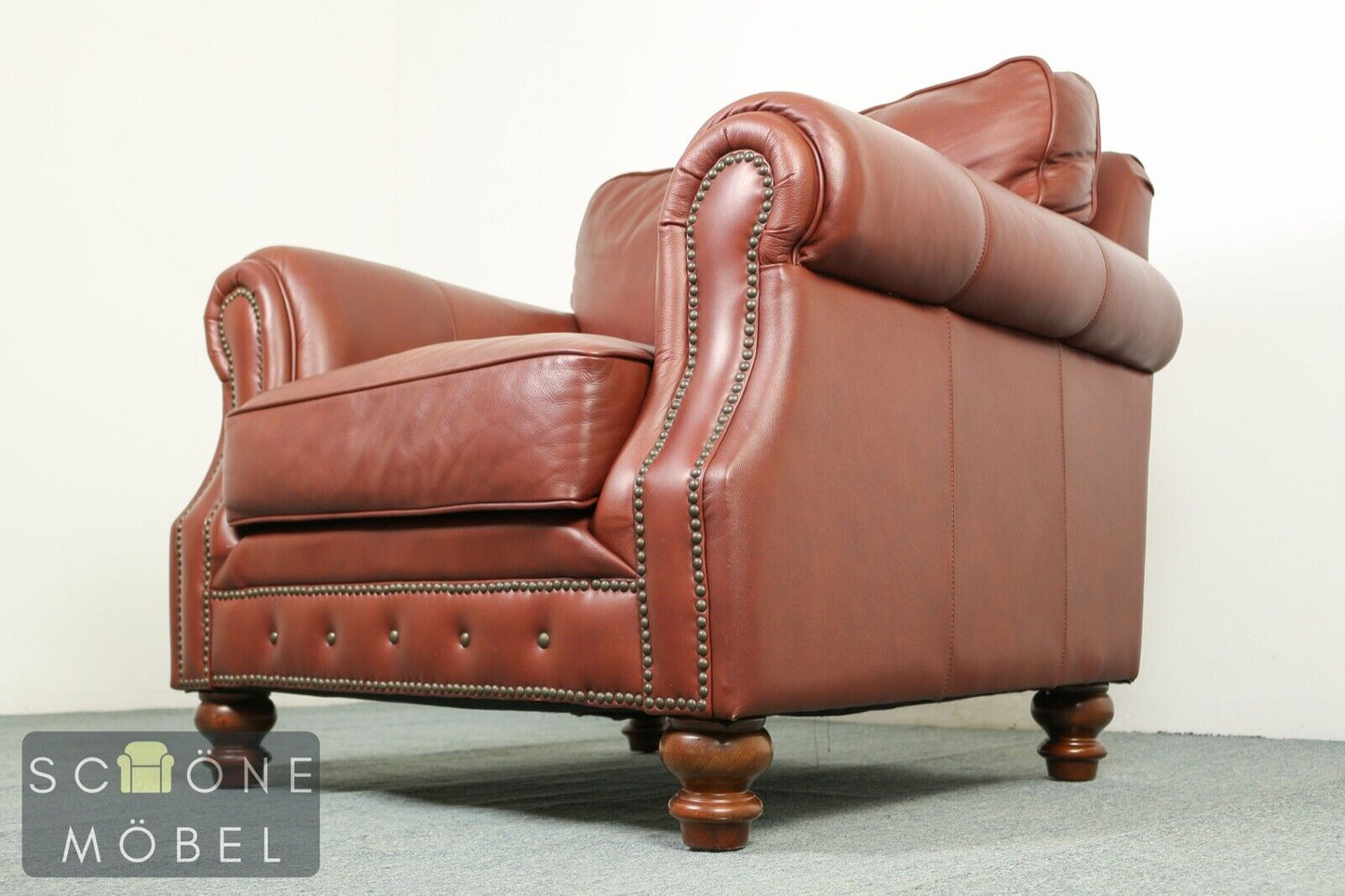 Encore Home Design Ledersessel Echtleder Sessel 1er Leder Armchair Chesterfield
