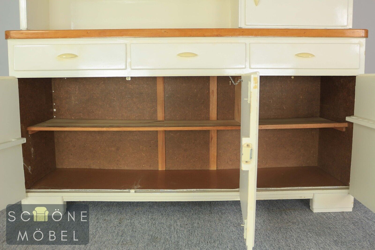 Mid Century Küchen Buffet Weiß Schrank 50er 60er Jahre Vintage Sideboard