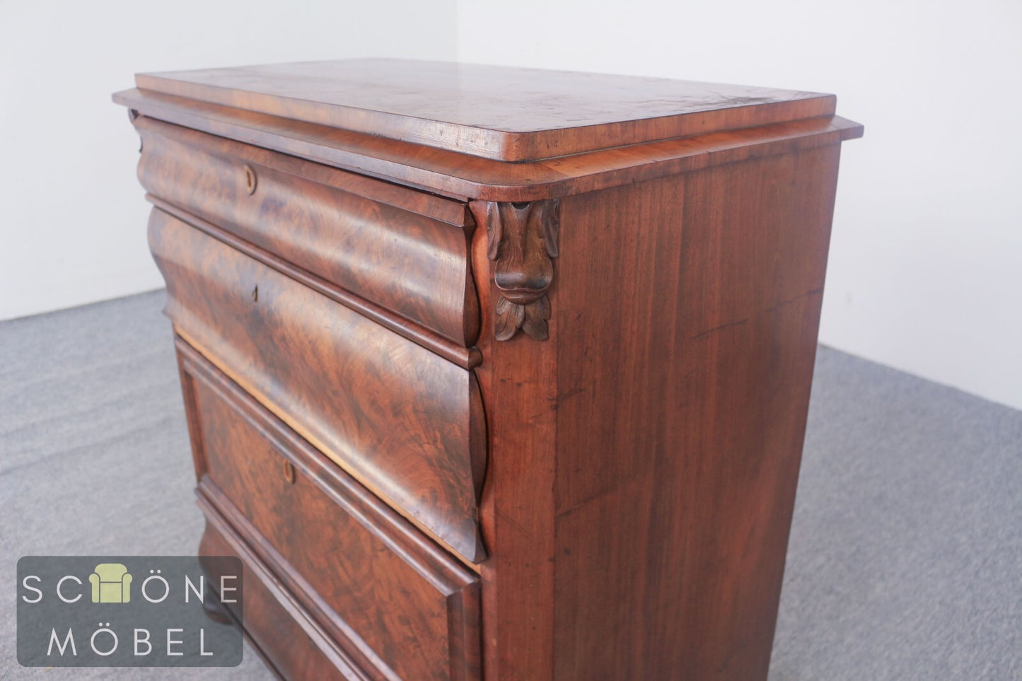 Hübsche Biedermeier Kommode Schränkchen Sideboard Anrichte Vertiko Antik Stil