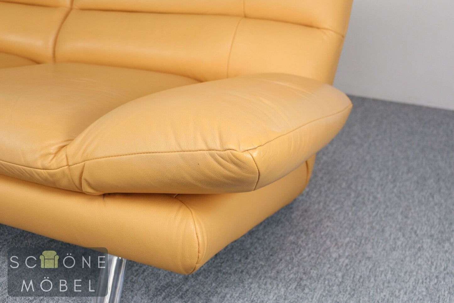 Schönes Designer Ledersofa Echtleder 2er Sofa Moderne Couch Leder 2 sitzer