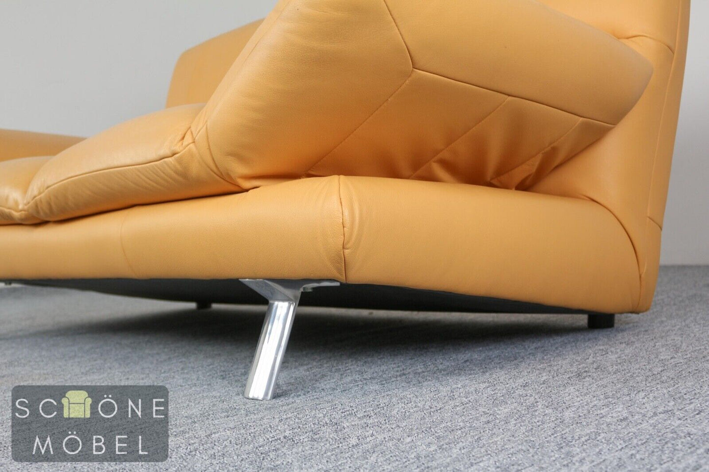 Schönes Designer Ledersofa Echtleder 2er Sofa Moderne Couch Leder 2 sitzer