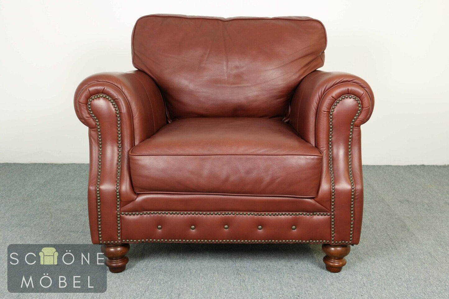 Encore Home Design Ledersessel Echtleder Sessel 1er Leder Armchair Chesterfield