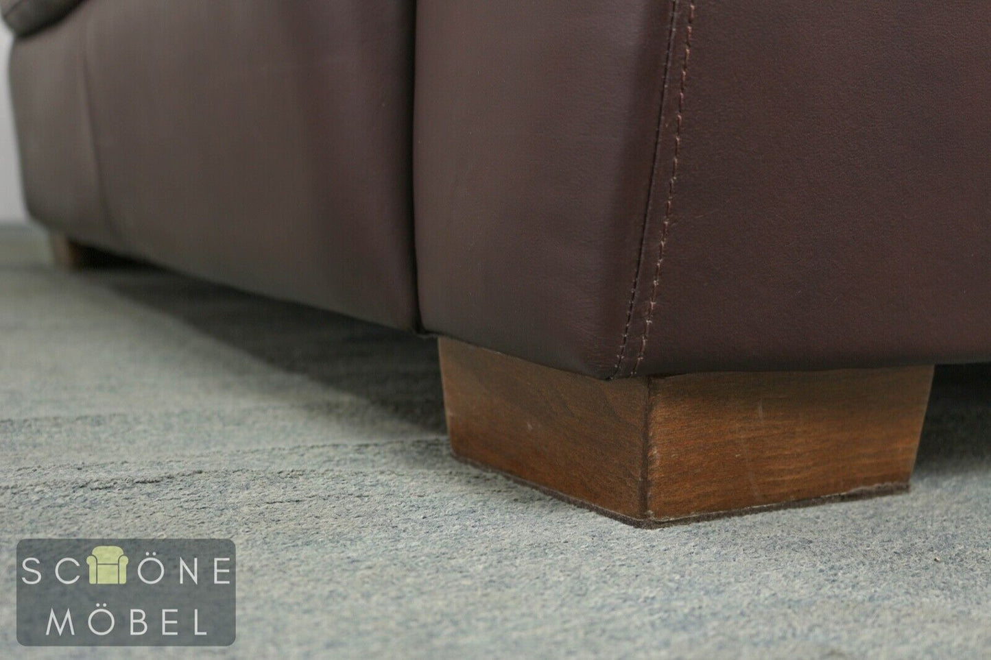 Bequemes Designer Sofa 2er Ledersofa Echtleder Couch Garnitur Leder 2 sitzer