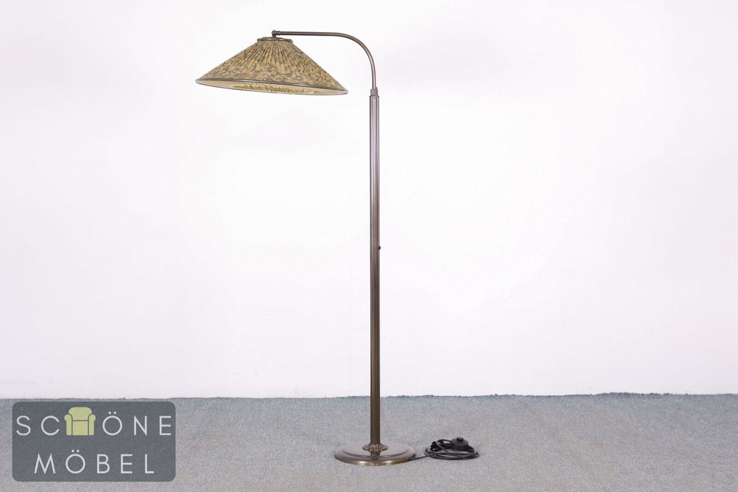 Schöne Antik Stil Stehlampe Lampenschirm Lampe E27 Fassung Schalter Messing