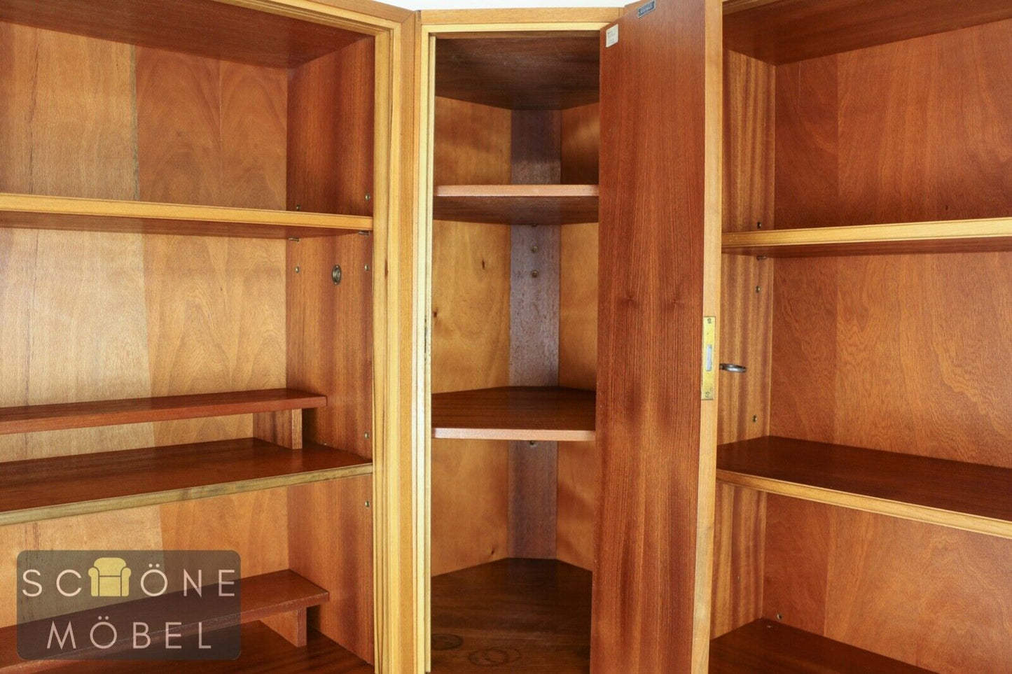 Brumax Vintage Bücherschrank Bücherregal Regal Shelf Bibliothek Eckschrank