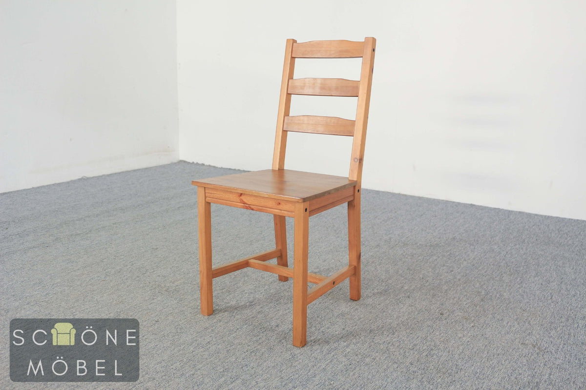 2er Set schlichte Vintage Esszimmer Landhaus Stühle Holzstühle Duo Vintage