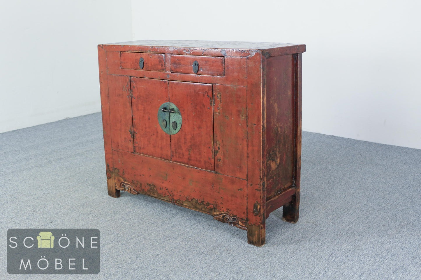 Asiatisch Antike China Kommode Kolonial Stil Patina Sideboard Sammlerstücke