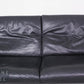 Designer Ledersofa Schwarz Zweisitzer Lounge Sofa im De-Sede Stil
