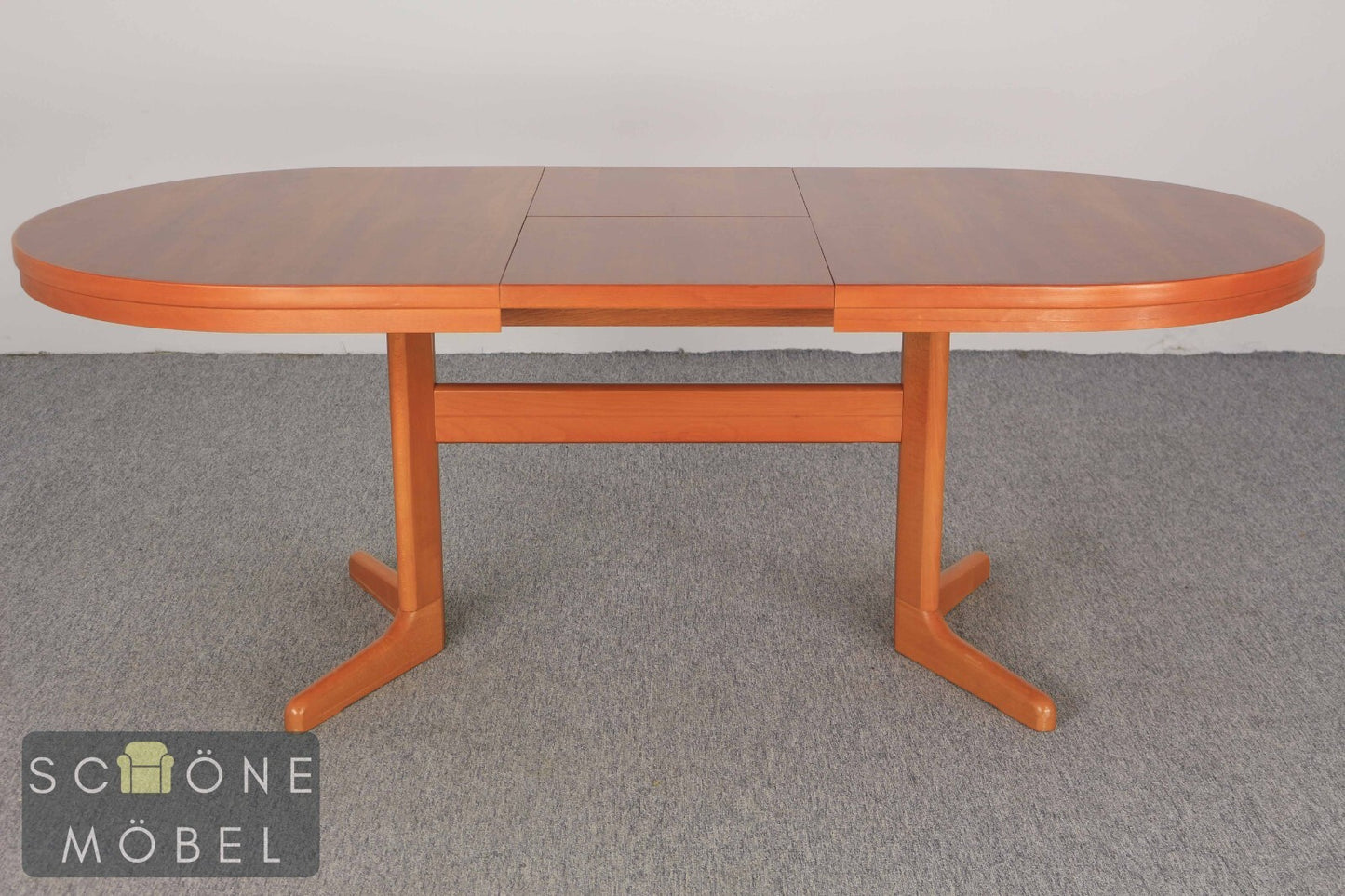 70er Jahre Mid Century Esstisch - ausziehbar oval Table Beistelltisch Holz