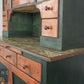 Schöner Antiker Küchenschrank Jugendstil Buffet  Landhaus Massivholz Bleiglas