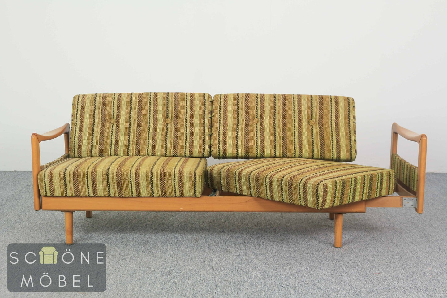 Retro 3er Sofa Mid Century Schlafsofa Vintage Couch Walter Knoll 60er Daybad
