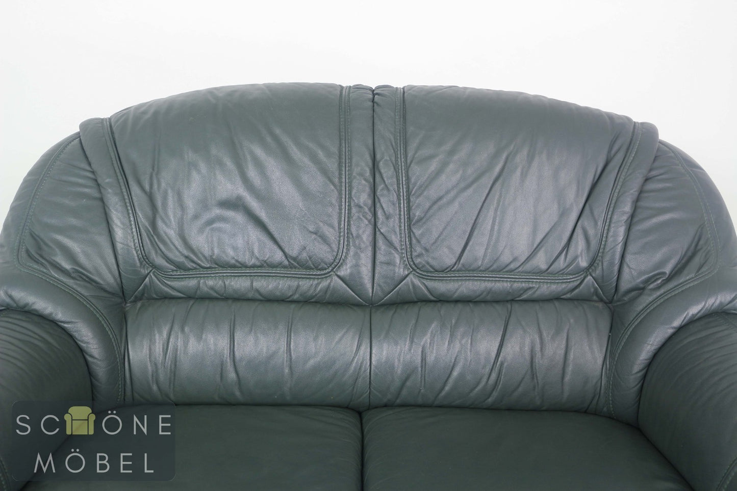 Bequeme Elastoform Leder 2er Sofa Echtleder Couch Couchgarnitur 2 Sitzer