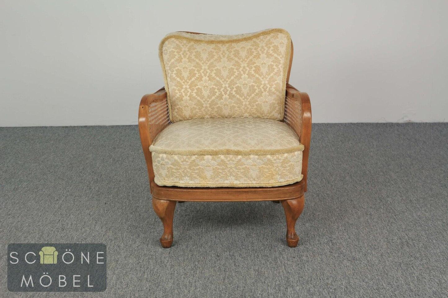 Chippendale Antik Stil Sessel Armlehnensessel Chair Armchair Wiener Geflecht