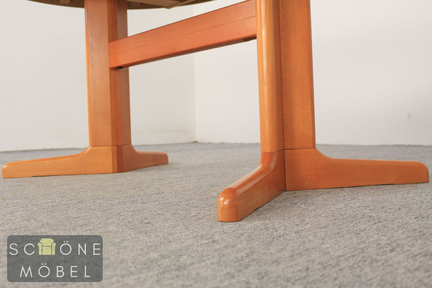 70er Jahre Mid Century Esstisch - ausziehbar oval Table Beistelltisch Holz