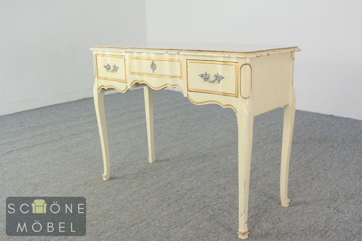Eleganter Schminktisch / Schreibtisch im französischen Landhausstil mit Spiegel