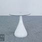 2x Set Moderne Nachttische Glas Weiß Space Age Vintage 70er Design Beistelltisch