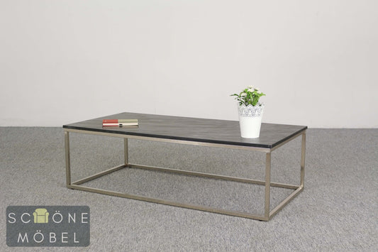 Couchtisch Marmorplatt schlichtes Design Sofa Tisch Industrial Table Metallbeine