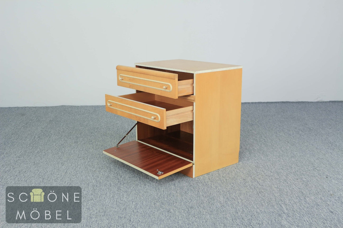 2 Vintage Nachttische Retro Schränkchen Telefontisch Kommode 70er 80er Jahre