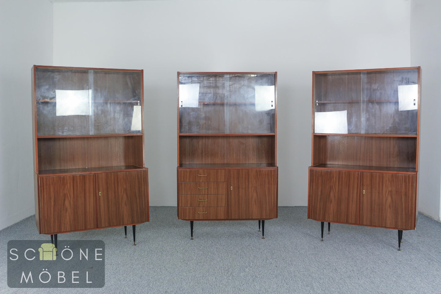 Mid Century Kommode Schränkchen Vintage Stil DDR Highboard German VEB Möbelwerke