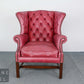 Chesterfield Ohrensessel Ledersessel Echtleder Sessel 1er Leder Armchair English