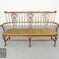 Windsor Sofa Bank 3-Sitzer Holz massiv mit Armlehnen Landhaus Sitzgelegenheit
