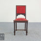 Antiker Holzstuhl Polsterstuhl Akzentstuhl Holzstuhl Samt Rot Vintage