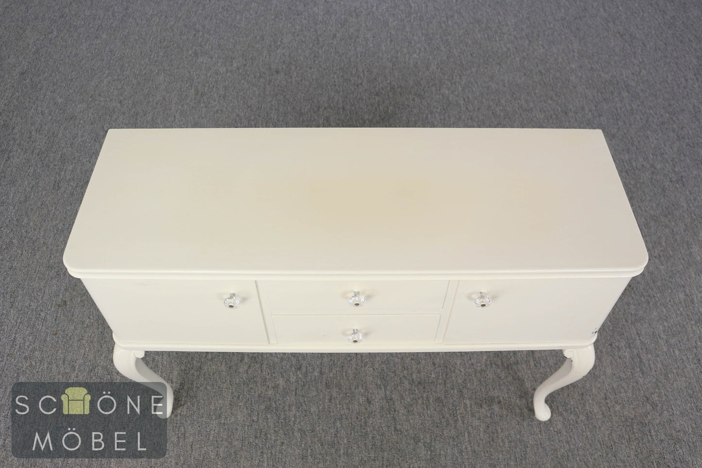 Vintage Chippendale Stil Sideboard Kommode Anrichte Weiß Barock Rokoko Schrank