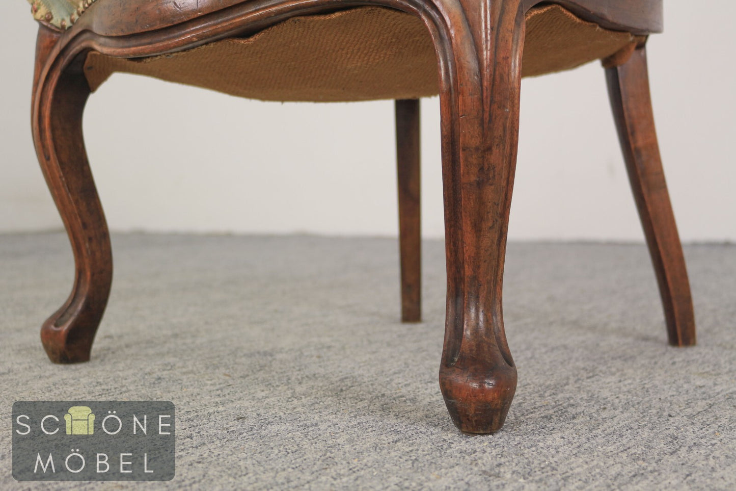 Wunderschöner Barock Design Sessel Massivholz Antik Stil Stuhl Vintage