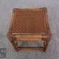 Rattan Beistelltisch Hocker Bambus Korbgeflecht Vintage Boho Kolonialstil